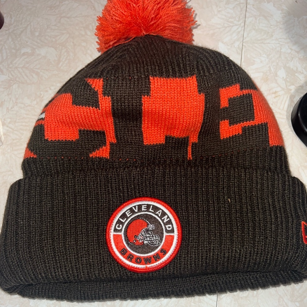 Cleveland Browns knit stocking beanie hat